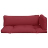 Coussins de palette lot de 3 rouge bordeaux tissu 