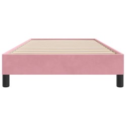 Cadre de lit sans matelas rose 90x220 cm velours 