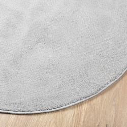 Tapis OVIEDO à poils courts gris Ø 160 cm 