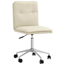 Chaise de salle à manger Crème Similicuir 