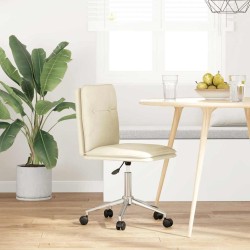 Chaise de salle à manger Crème Similicuir 