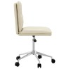 Chaise de salle à manger Crème Similicuir 