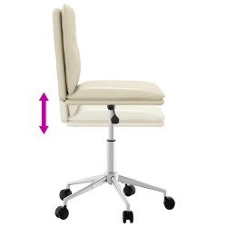 Chaise de salle à manger Crème Similicuir 