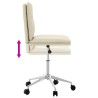Chaise de salle à manger Crème Similicuir 