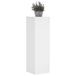 Supports pour plantes 2 pcs blanc 25x25x80 cm bois d'ingénierie 