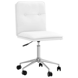 Chaise de salle à manger Blanc Similicuir 