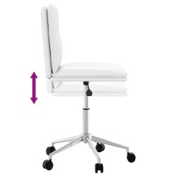 Chaise de salle à manger Blanc Similicuir 