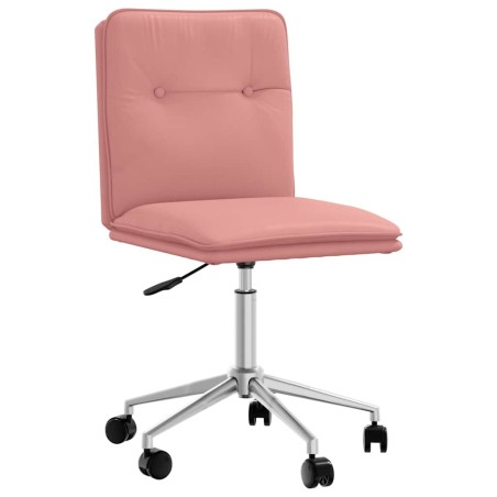 Chaise à manger rose similicuir 