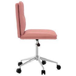 Chaise à manger rose similicuir 