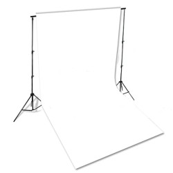 Toile de fond coton sans support blanc 600x300 cm  