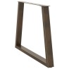 Pieds de table à manger en forme de V, 3 pièces, acier naturel, 100 x (72-73,3) cm 
