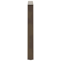 Pieds de table à manger en forme de V, 3 pièces, acier naturel, 100 x (72-73,3) cm 