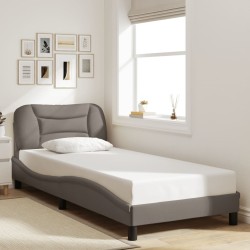Cadre de lit sans matelas taupe 80x200 cm tissu 