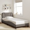 Cadre de lit sans matelas taupe 80x200 cm tissu 