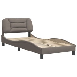 Cadre de lit sans matelas taupe 80x200 cm tissu 