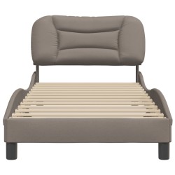 Cadre de lit sans matelas taupe 80x200 cm tissu 