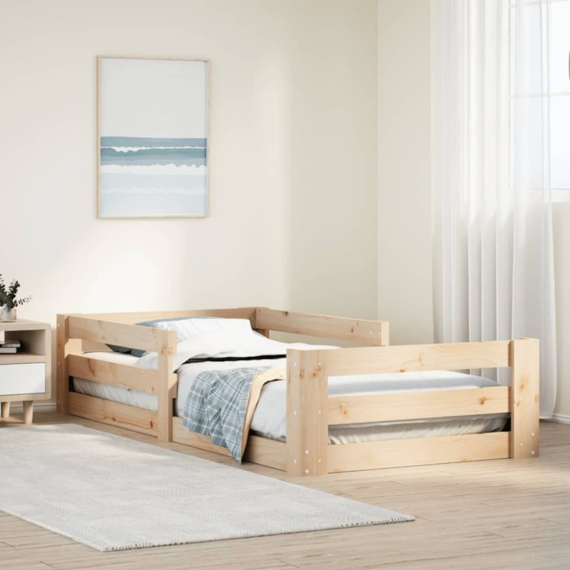 Cadre de lit sans matelas 100x200 cm bois massif de pin 