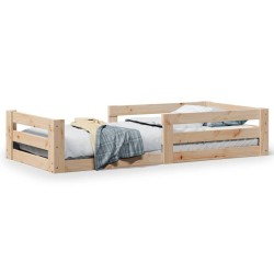 Cadre de lit sans matelas 100x200 cm bois massif de pin 