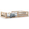 Cadre de lit sans matelas 100x200 cm bois massif de pin 