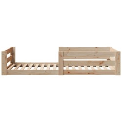 Cadre de lit sans matelas 100x200 cm bois massif de pin 