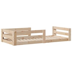 Cadre de lit sans matelas 100x200 cm bois massif de pin 