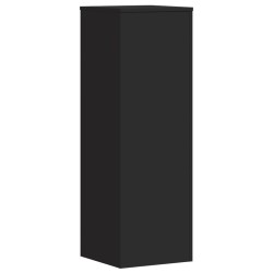 Support pour plantes noir 33x33x100 cm bois d'ingénierie 