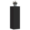 Support pour plantes noir 33x33x100 cm bois d'ingénierie 