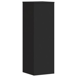 Support pour plantes noir 33x33x100 cm bois d'ingénierie 
