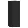 Support pour plantes noir 33x33x100 cm bois d'ingénierie 