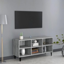 Meuble TV avec pieds en métal Sonoma gris 103,5x30x50 cm 