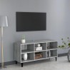 Meuble TV avec pieds en métal Sonoma gris 103,5x30x50 cm 
