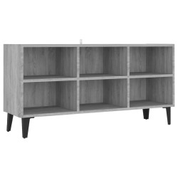 Meuble TV avec pieds en métal Sonoma gris 103,5x30x50 cm 