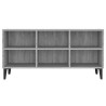 Meuble TV avec pieds en métal Sonoma gris 103,5x30x50 cm 