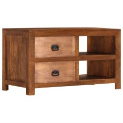 Table basse avec 2 tiroirs 90x40x50 cm bois solide de manguier 