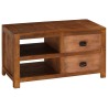 Table basse avec 2 tiroirs 90x40x50 cm bois solide de manguier 