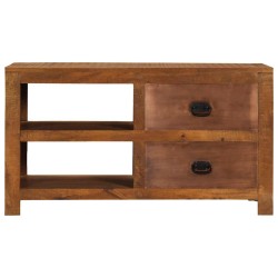Table basse avec 2 tiroirs 90x40x50 cm bois solide de manguier 