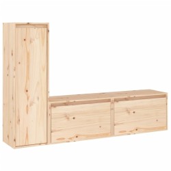 Meubles TV 3 pcs Bois massif de pin 