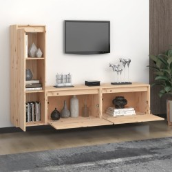 Meubles TV 3 pcs Bois massif de pin 