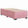 Cadre de lit sans matelas rose 90x190 cm velours 