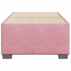 Cadre de lit sans matelas rose 90x190 cm velours 