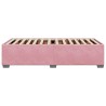 Cadre de lit sans matelas rose 90x190 cm velours 