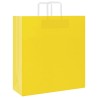 Sacs en papier 250 pcs avec poignées jaune 45x17x48 cm 