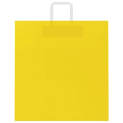 Sacs en papier 250 pcs avec poignées jaune 45x17x48 cm 