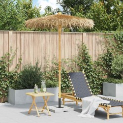 Parasol Tiki avec auvent en feuille de bananier 150 cm bambou 