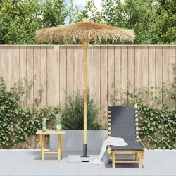 Parasol Tiki avec auvent en feuille de bananier 150 cm bambou 