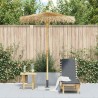 Parasol Tiki avec auvent en feuille de bananier 150 cm bambou 