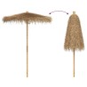 Parasol Tiki avec auvent en feuille de bananier 150 cm bambou 