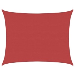 Voile d'ombrage 160 g/m² Rouge 6x7 m PEHD 