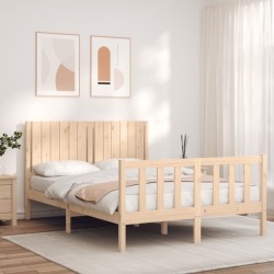 Cadre de lit sans matelas 140x190 cm bois de pin massif 