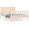 Cadre de lit sans matelas 140x190 cm bois de pin massif 